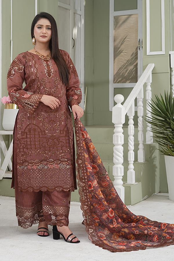 Mocha Bloom  3-Piece Pret